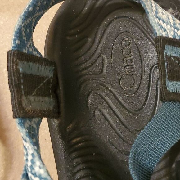 Ladies Chaco teal & cream strapy sandals Size 6 - Picture 3 of 7